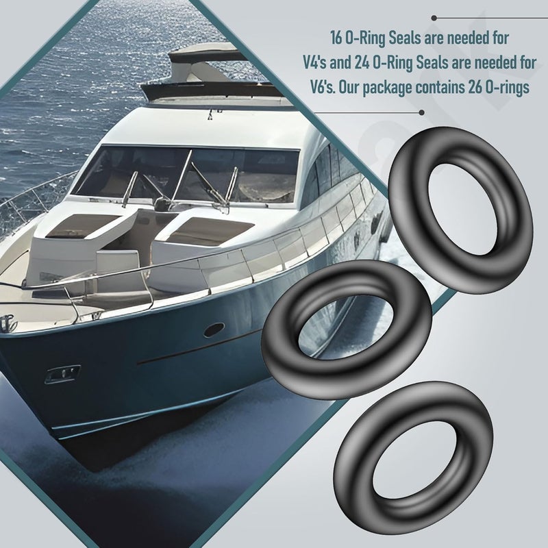 FancyTark 26 Pack 335362 0335362 O-Ring Seals for Johnson/Evinrude 90-175hp 60Deg Carb Motors 1991-2006 - Image 5